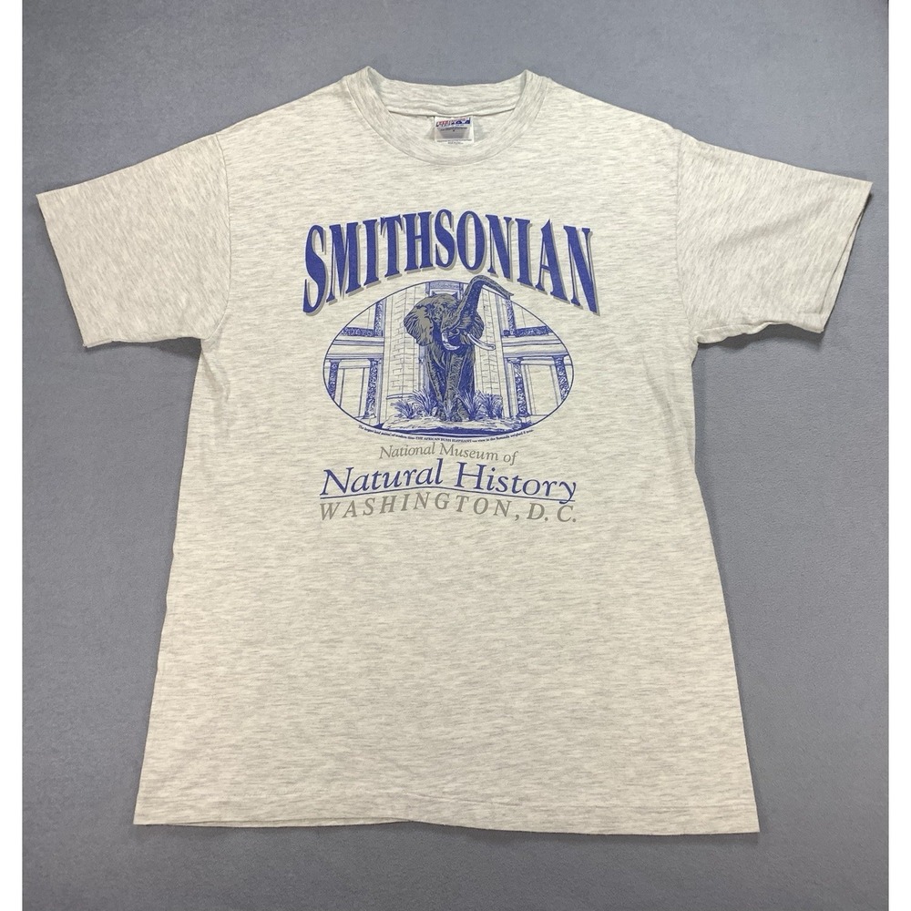 Vintage Smithsonian Elephant T Shirt Men's Sz Medium Single Stitch Made In USA